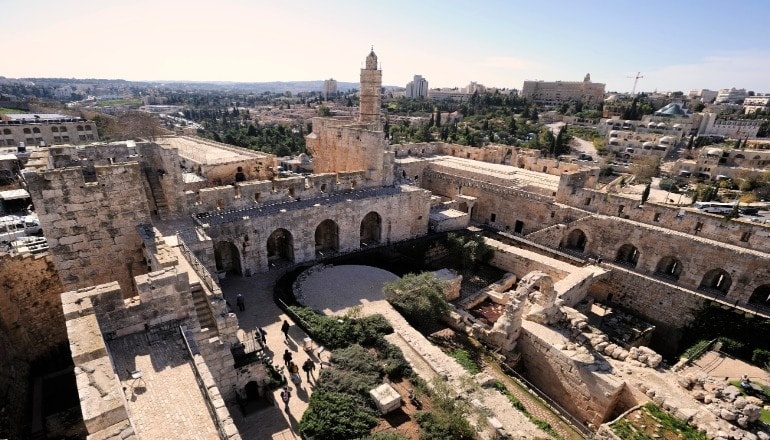 צילום של מגדל דוד מוזיאון ירושלים